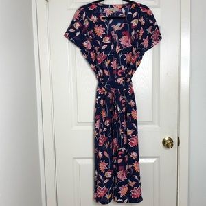 Loft floral midi dress